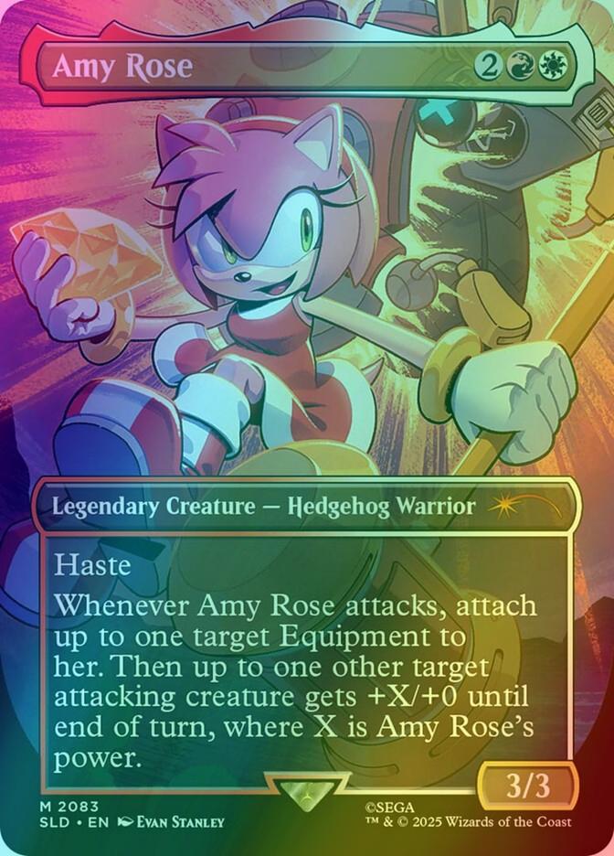 Amy Rose [2083] [Borderless] [Secret Lair X Sonic: Friends and Foes] [Secret Lair Drop] [Foil]