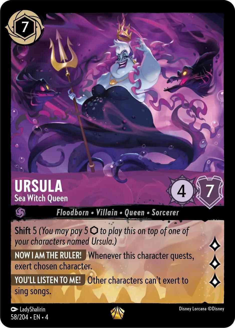 Ursula - Sea Witch Queen - 58/204 [Ursula's Return] [Non-Foil]