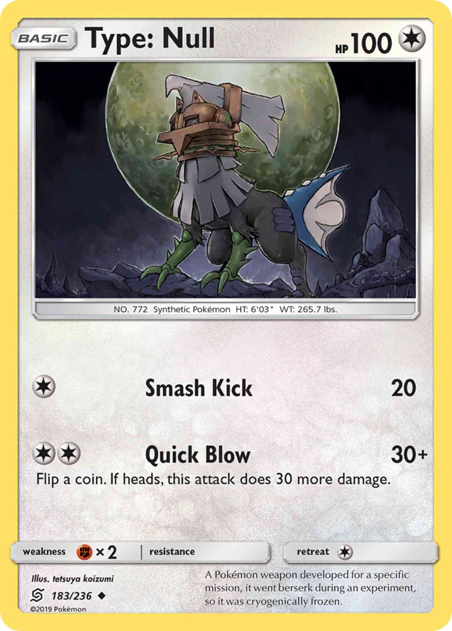 Type: Null - 183/236 - Uncommon [sm11-183] [Reverse Holo]