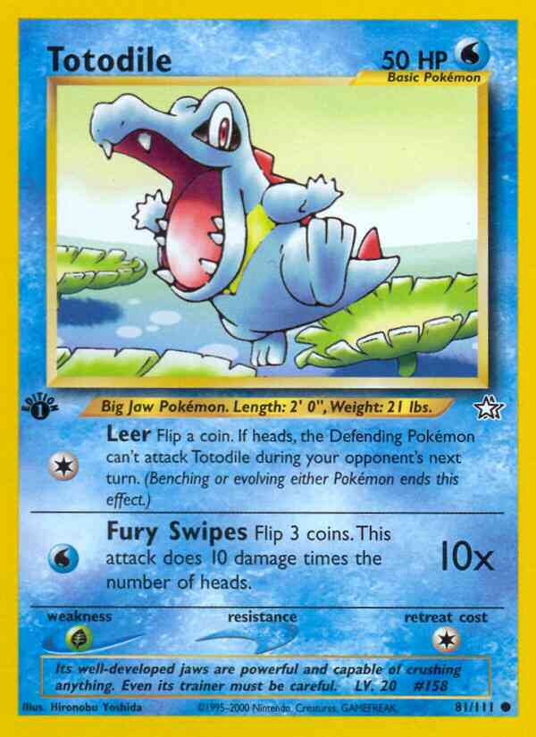 Totodile - 81/111 - Common - 1st Edition [neo1-81] [Non-Holo]