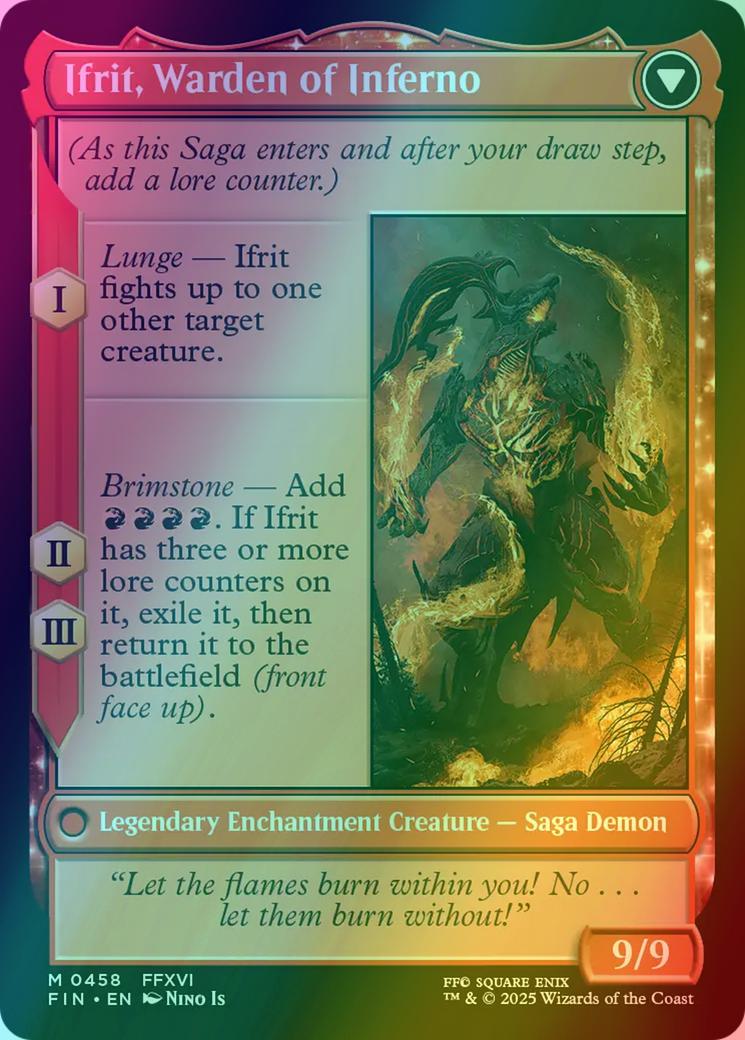 Clive, Ifrit's Dominant // Ifrit, Warden of Inferno [458] [Extended Art] [FINAL FANTASY] [Foil]