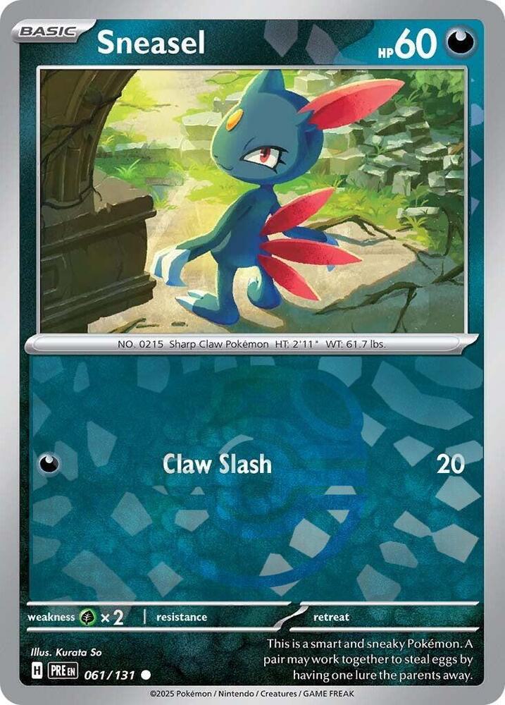 Sneasel - Master Ball Pattern - 061/131 - Common [sv085-061] [Reverse Holo]