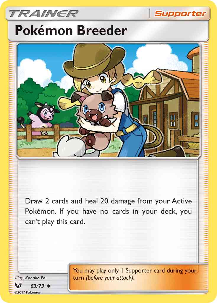 Pokémon Breeder - 63/73 - Uncommon [sm35-63] [Reverse Holo]