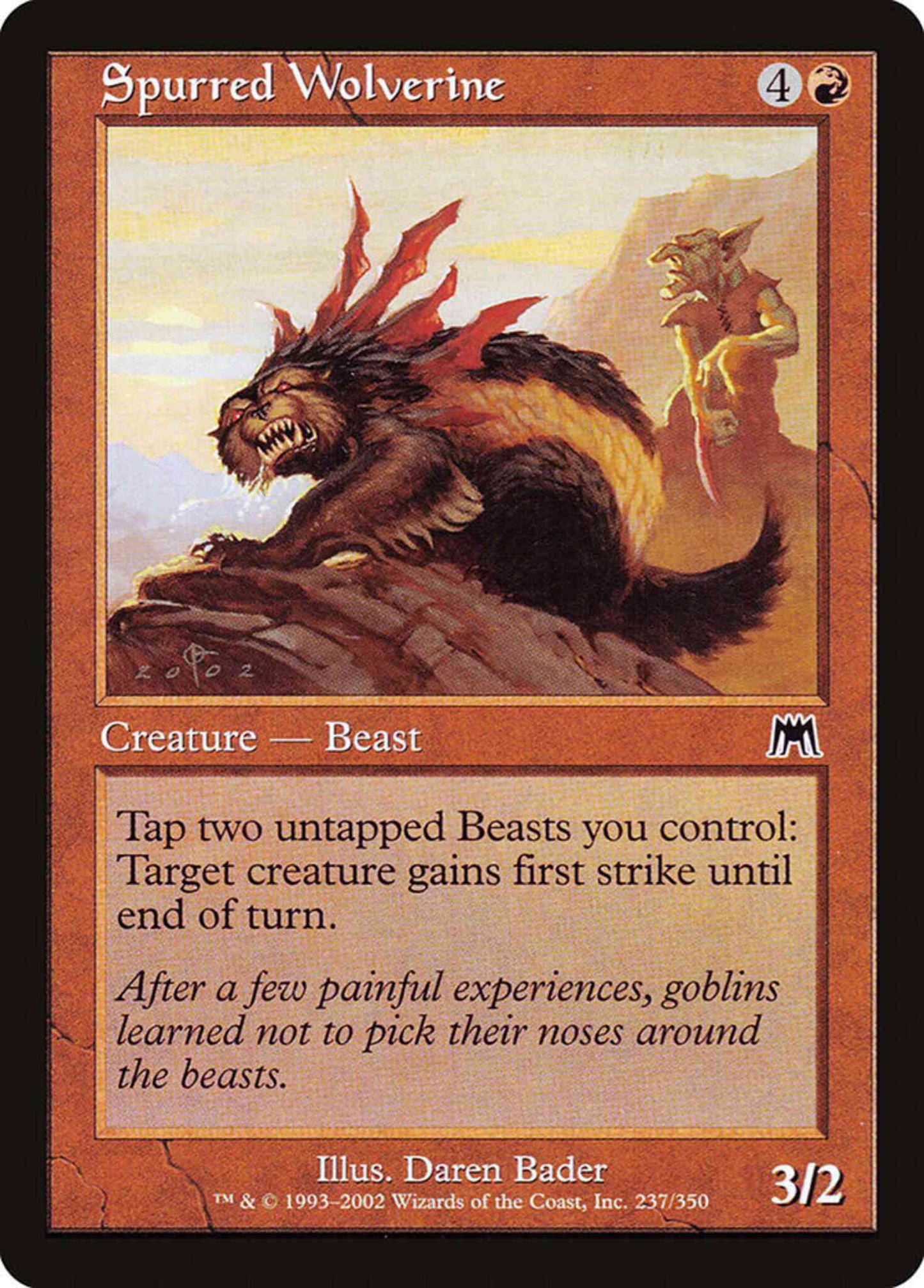 Spurred Wolverine [237] [Onslaught] [Non-Foil]