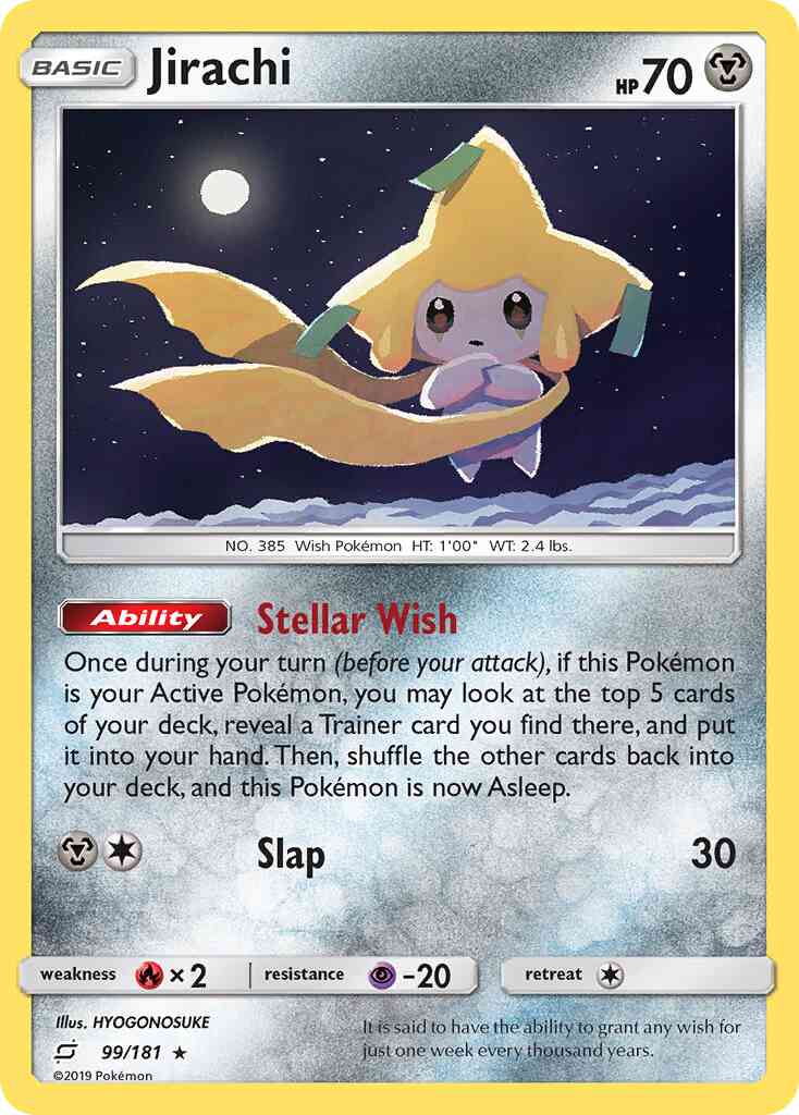 Jirachi - 99/181 - Rare Holo [sm9-99] [Reverse Holo]