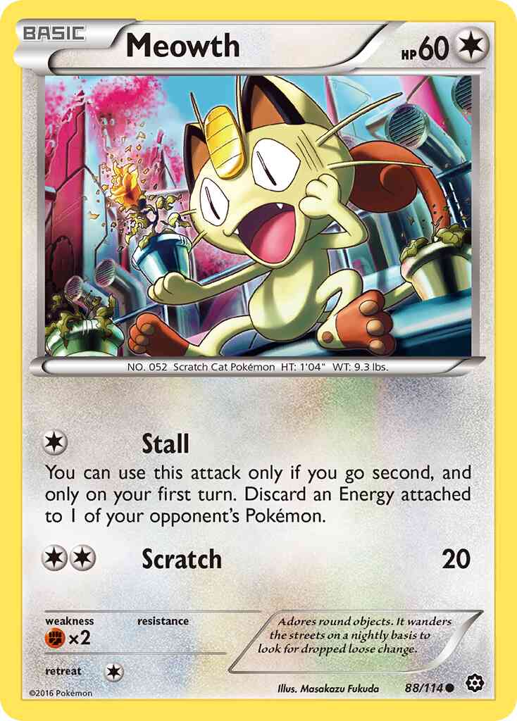 Meowth - 88/114 - Common [xy11-88] [Non-Holo]