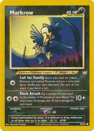 Murkrow - 46/64 - Common - Unlimited [neo3U-46] [Non-Holo]