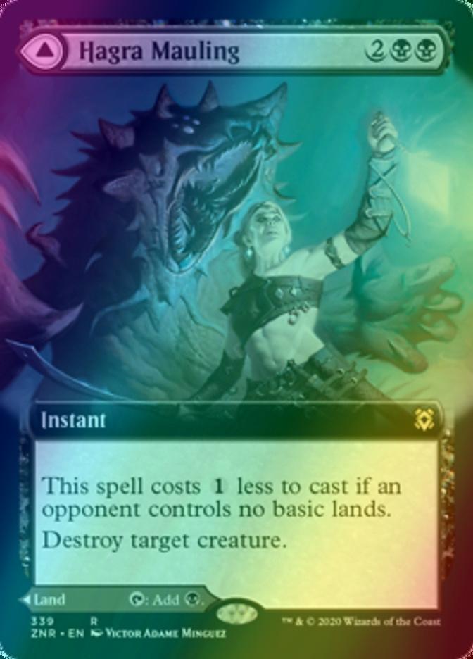 Hagra Mauling // Hagra Broodpit [339] [Extended Art] [Zendikar Rising] [Foil]