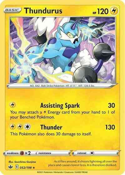 Thundurus - 052/198 - Rare Holo [swsh6-052] [Reverse Holo]
