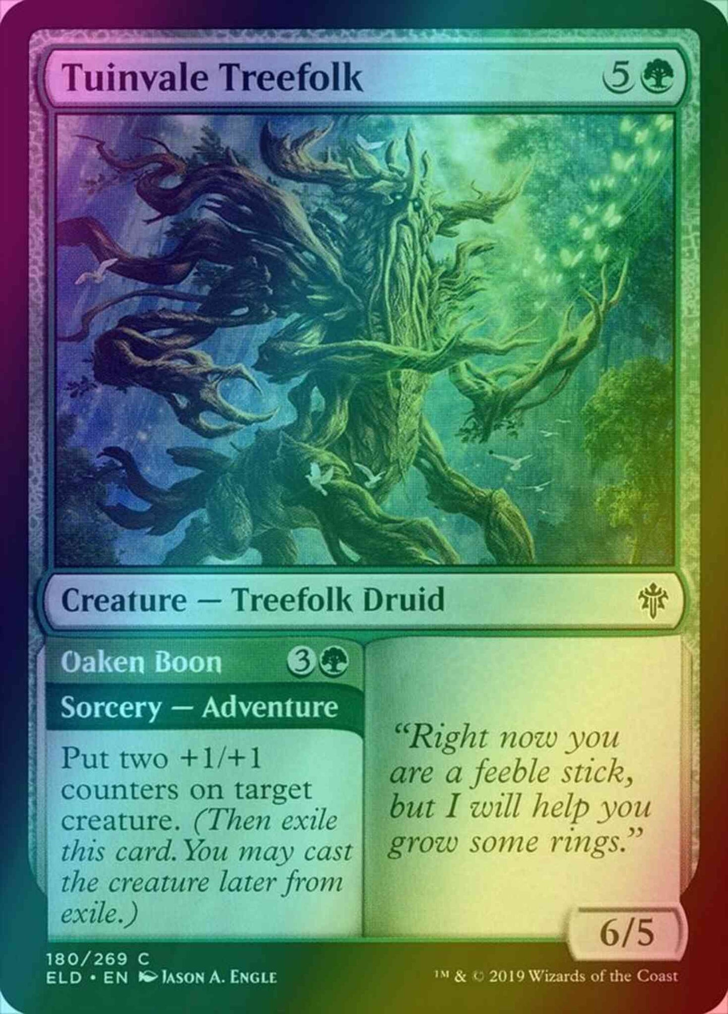 Tuinvale Treefolk // Oaken Boon [180] [Throne of Eldraine] [Foil]