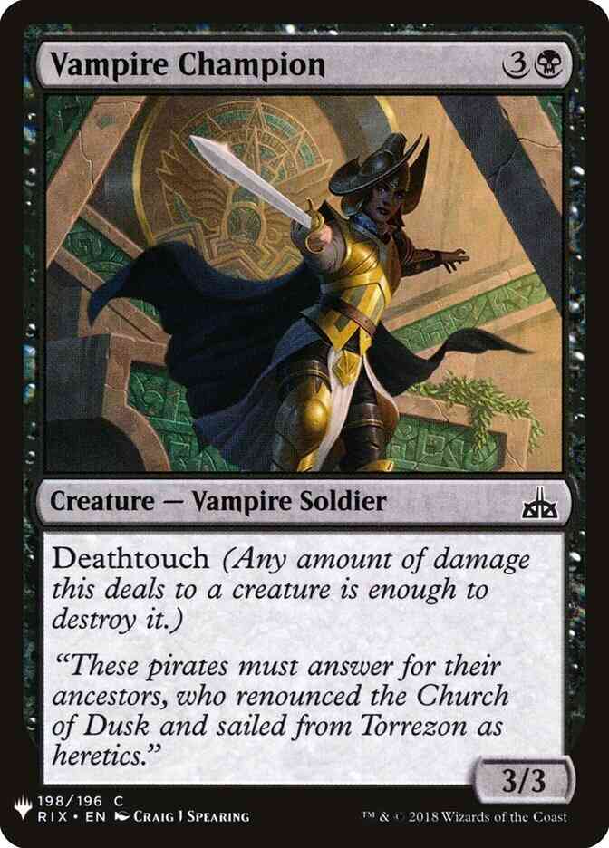 Vampire Champion [RIX-198] [The List] [Non-Foil]