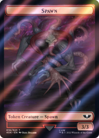 Plaguebearer of Nurgle Token (15) // Spawn Token (16) [Universes Beyond: Warhammer 40,000: Tokens] [Surge Foil]