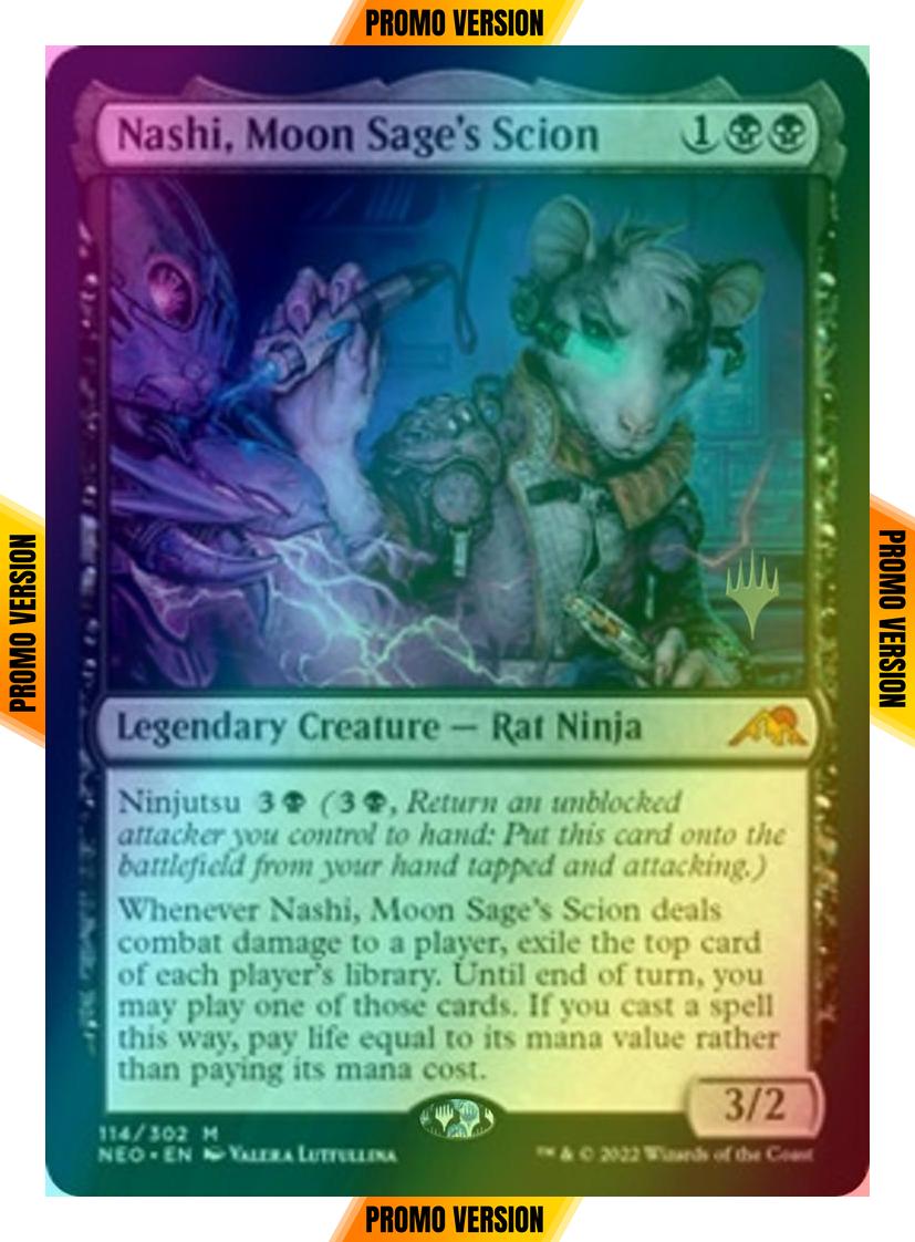 Nashi, Moon Sage's Scion [Promo Pack] [114p] [Kamigawa: Neon Dynasty: Promos] [Foil]