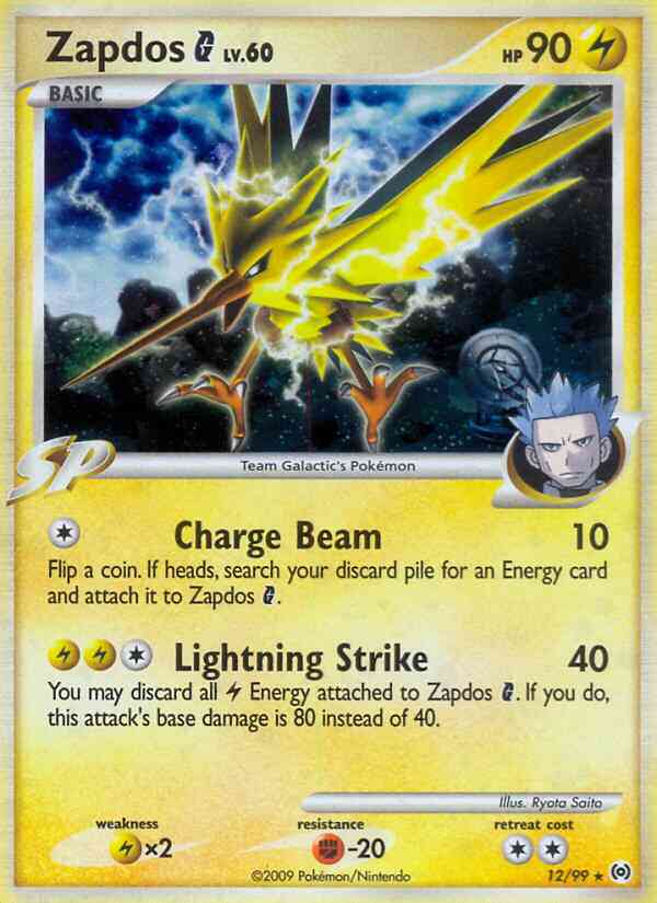 Zapdos G - 12/99 - Rare Holo [pl4-12] [Reverse Holo]