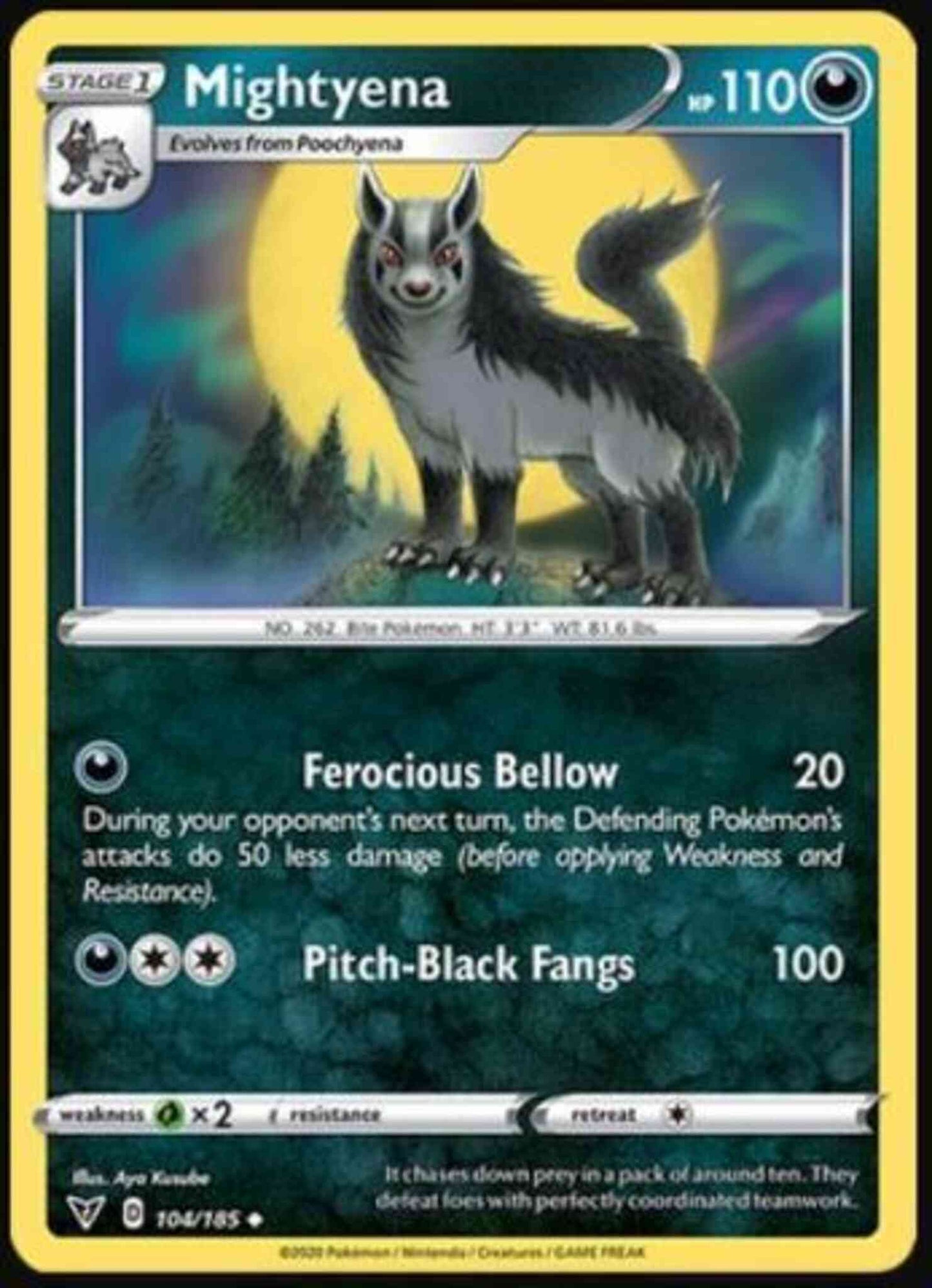 Mightyena - 104/185 - Uncommon [swsh4-104] [Non-Holo]
