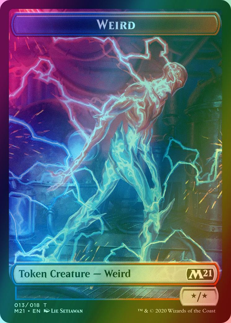 Goblin Wizard Token (08) // Weird Token (13) [Core Set 2021 Tokens] [Foil]