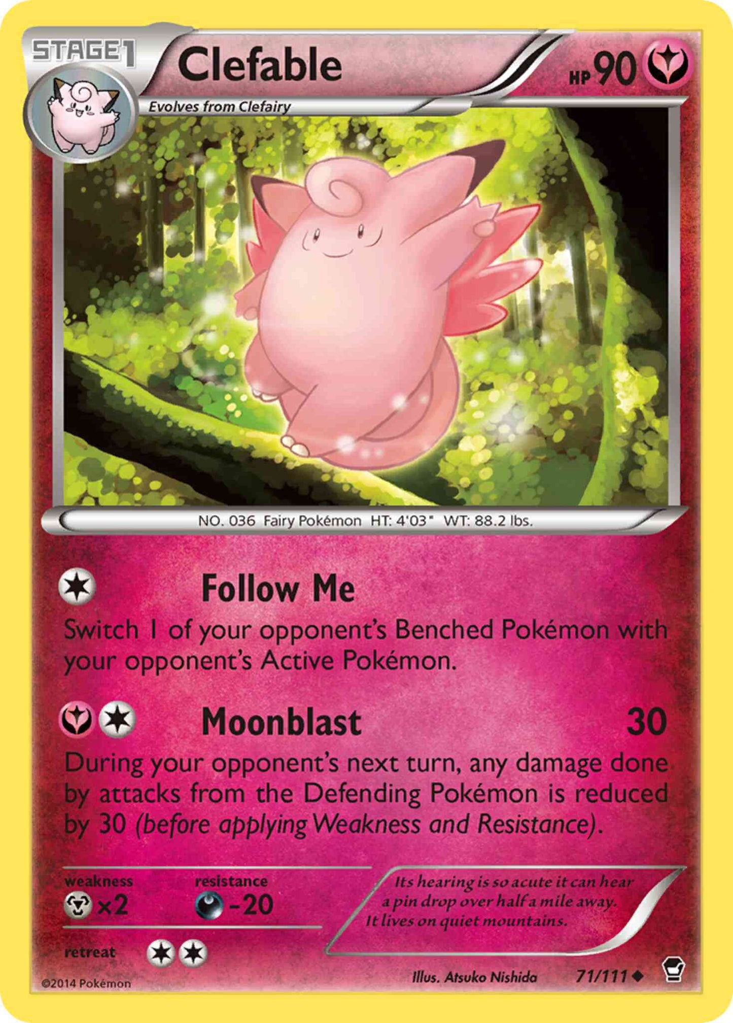 Clefable - 71/111 - Uncommon [xy3-71] [Non-Holo]