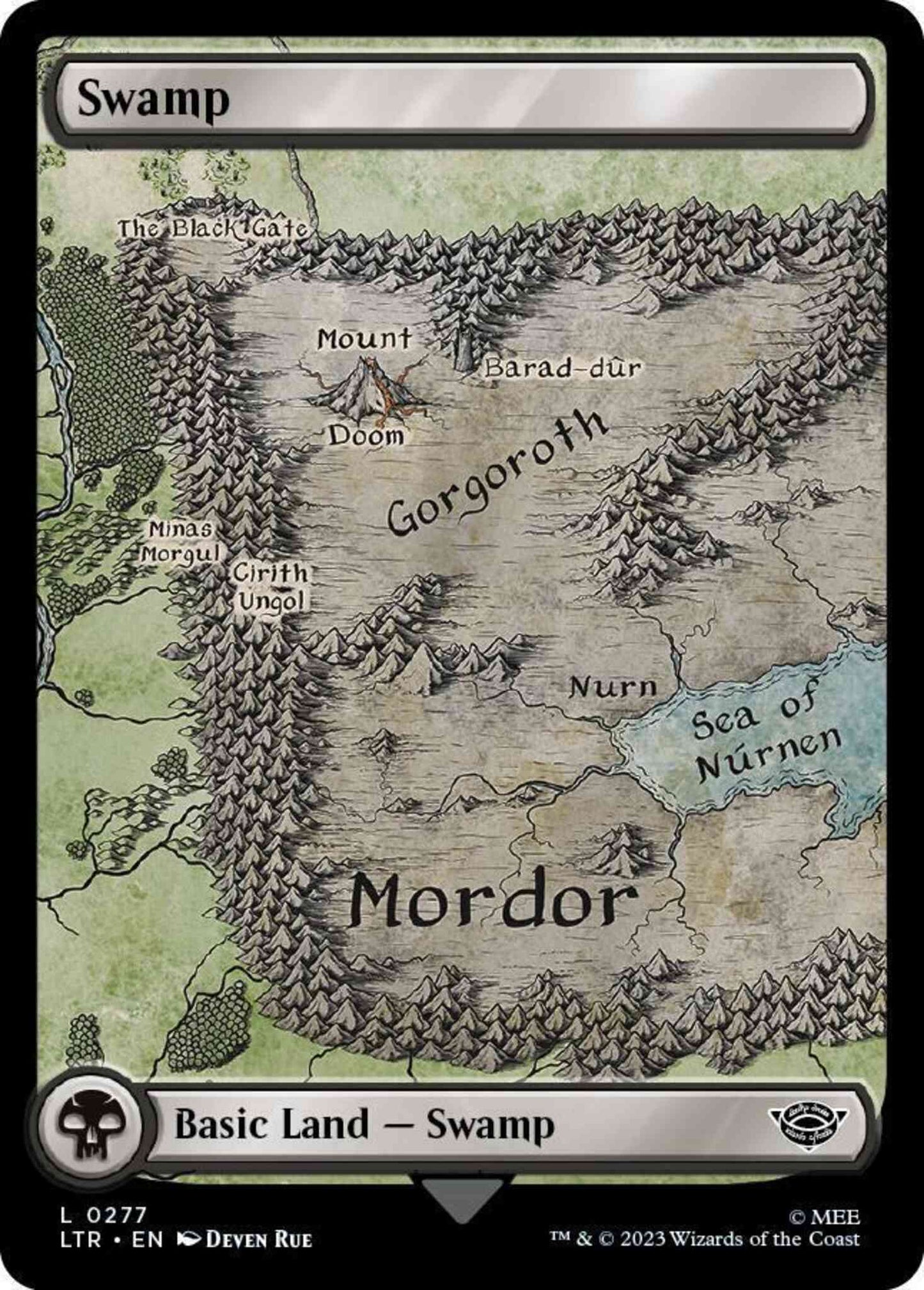 Swamp [277] [Full Art] [Map Lands] [The Lord of the Rings: Tales of Middle-earth] [Non-Foil]