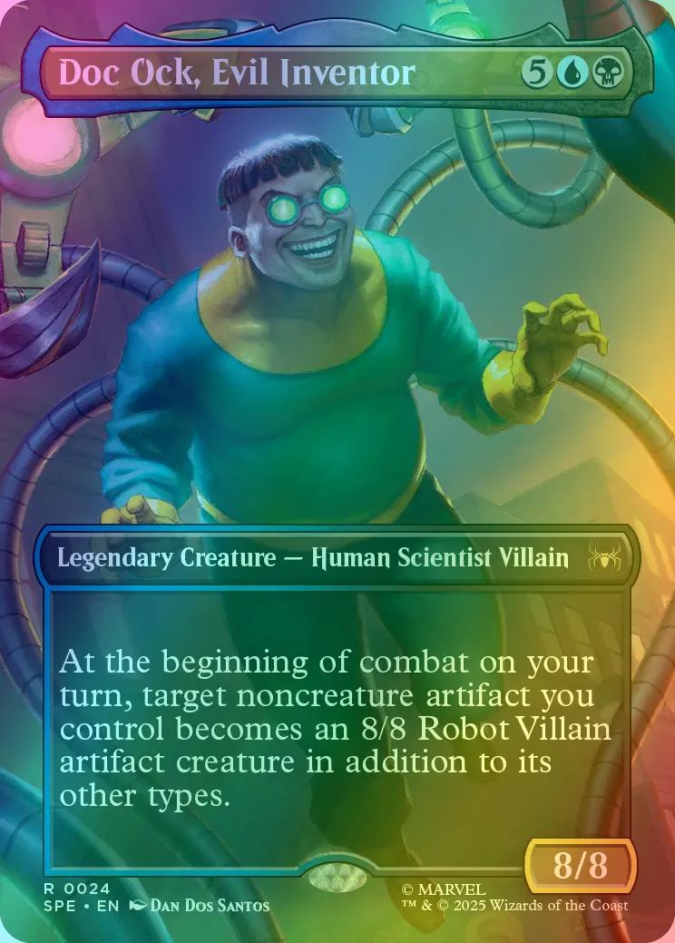 Doc Ock, Evil Inventor [24] [Borderless] [Scene] [Marvel's Spider-Man Eternal] [Foil]