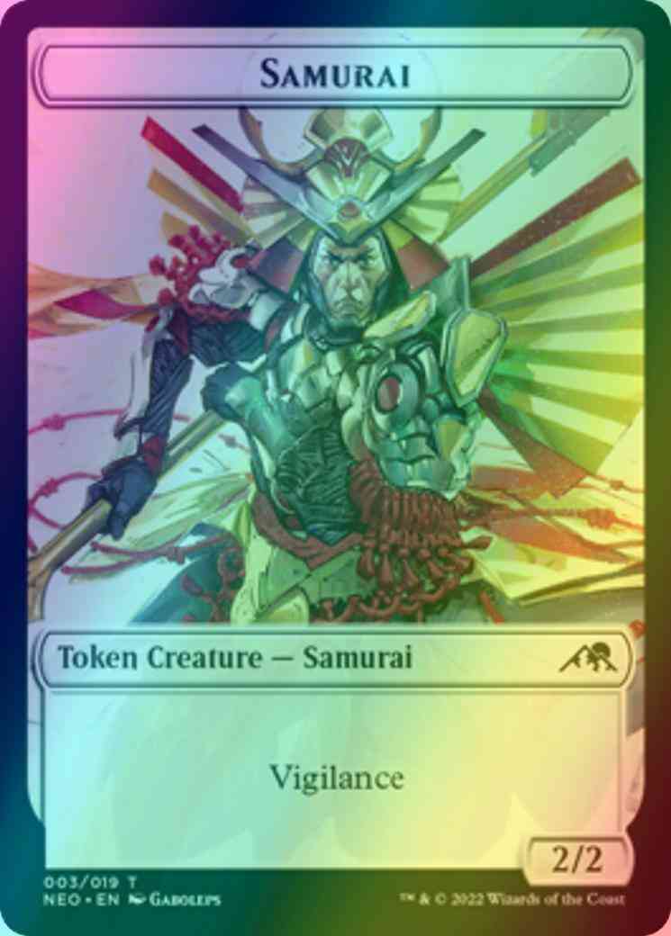 Samurai Token (03) // Spirit Token (12) [Kamigawa: Neon Dynasty: Tokens] [Foil]