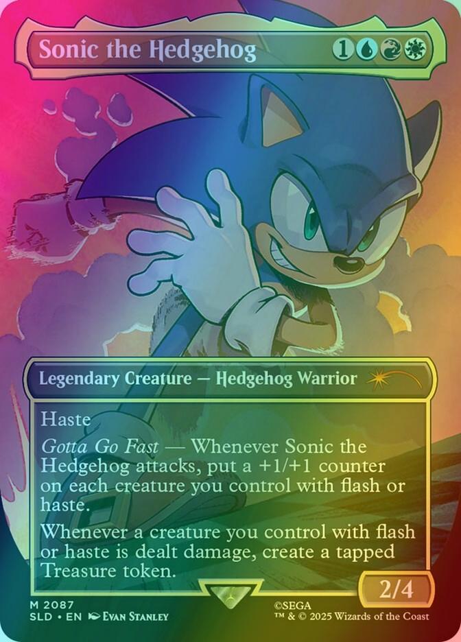 Sonic the Hedgehog [2087] [Borderless] [Secret Lair X Sonic: Friends and Foes] [Secret Lair Drop] [Foil]