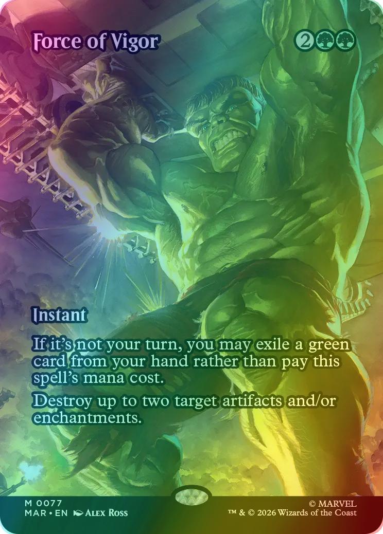 Force of Vigor [77] [Borderless] [Source Material] [Marvel Universe] [Foil]