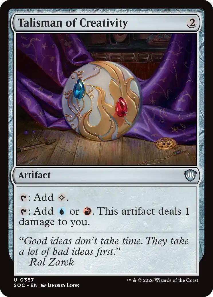 Talisman of Creativity [357] [Secrets of Strixhaven: Commander] [Non-Foil]