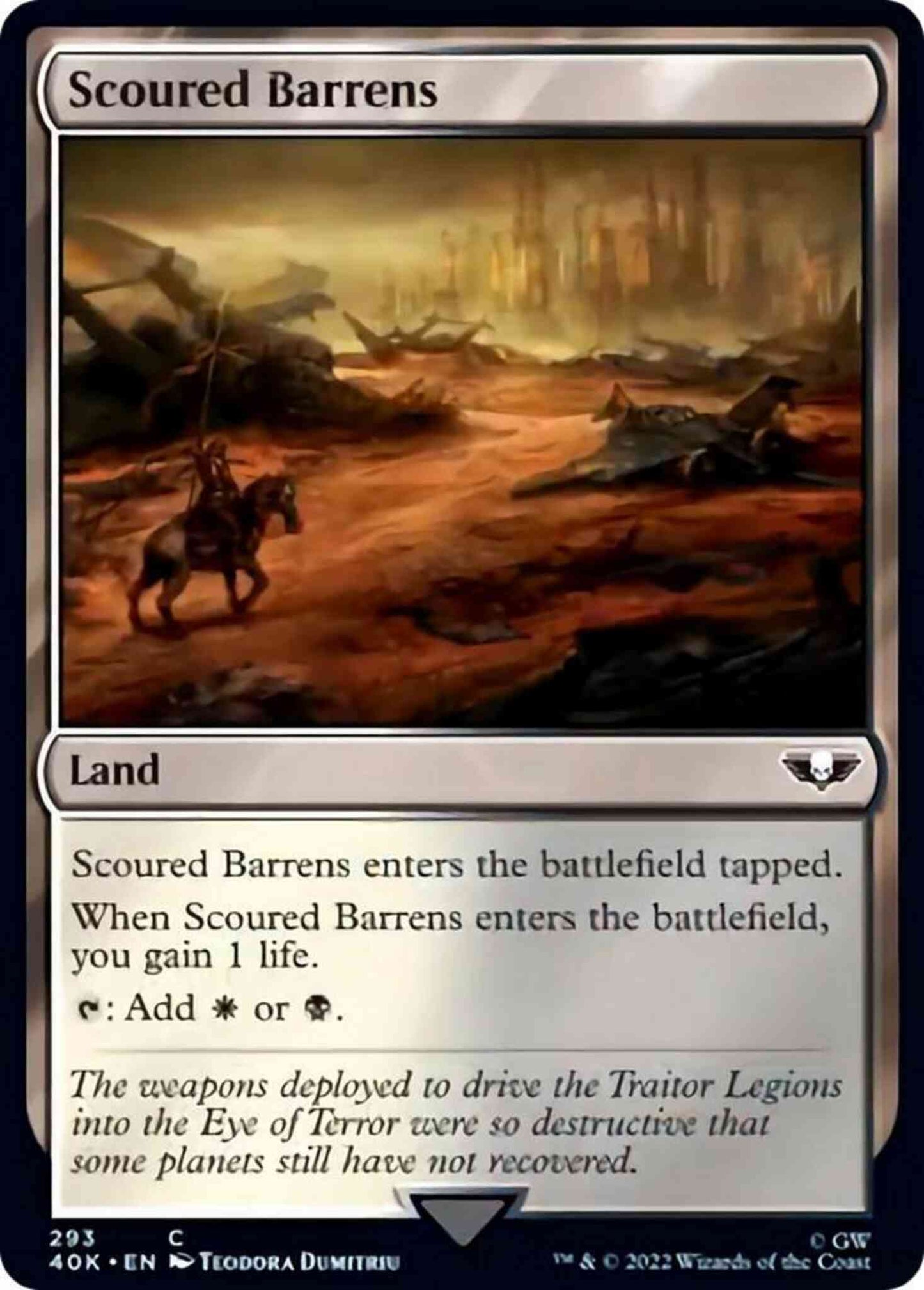 Scoured Barrens [293] [Universes Beyond: Warhammer 40,000] [Non-Foil]
