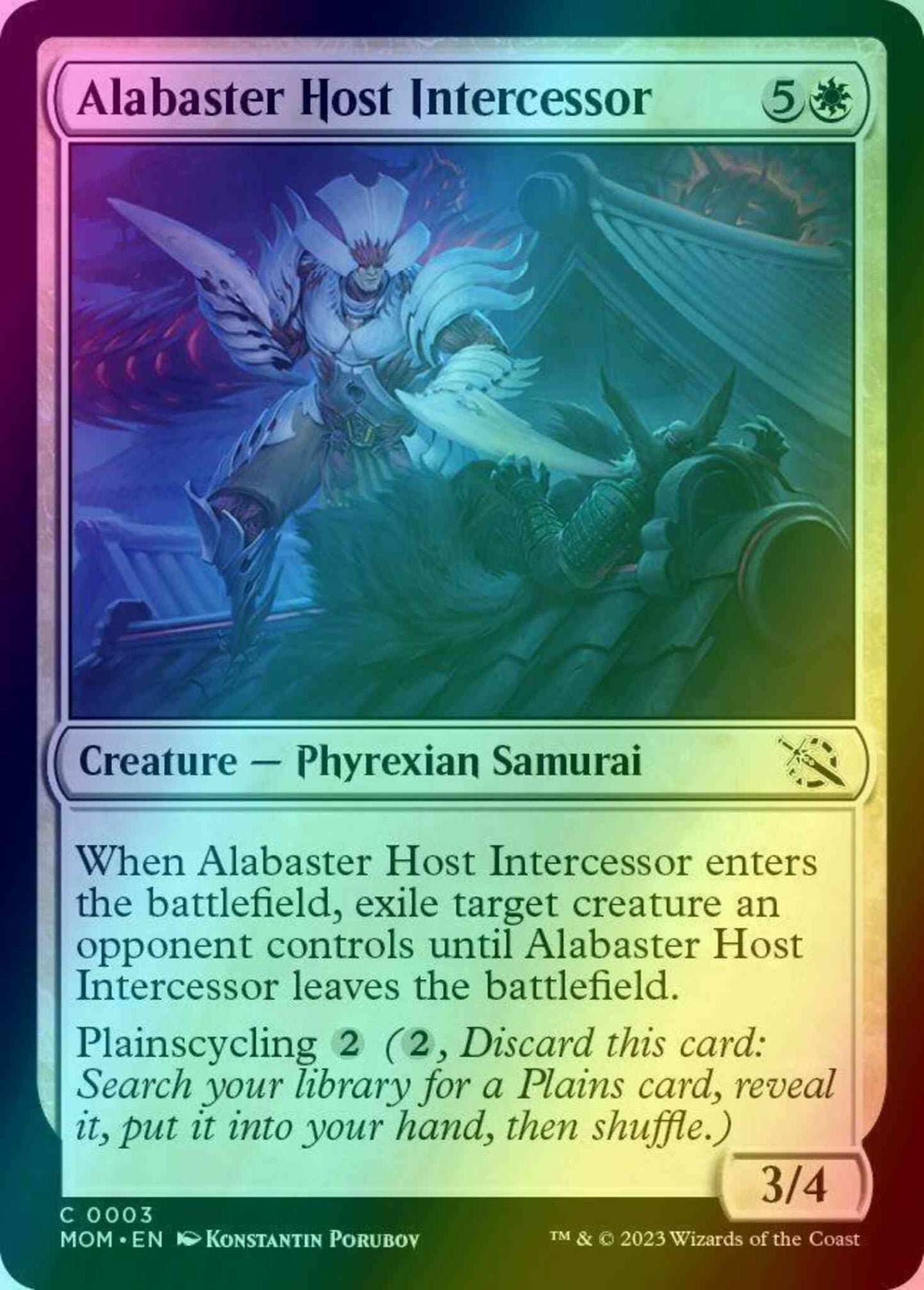 Alabaster Host Intercessor [3] [March of the Machine] [Foil]