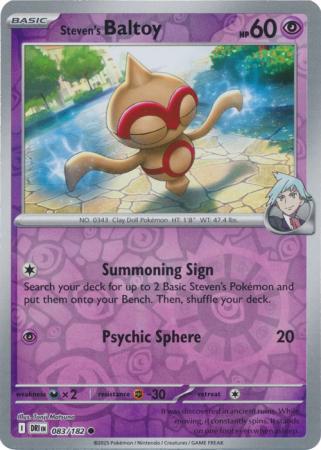 Steven's Baltoy - 083/182 - Common [sv10-083] [Reverse Holo]
