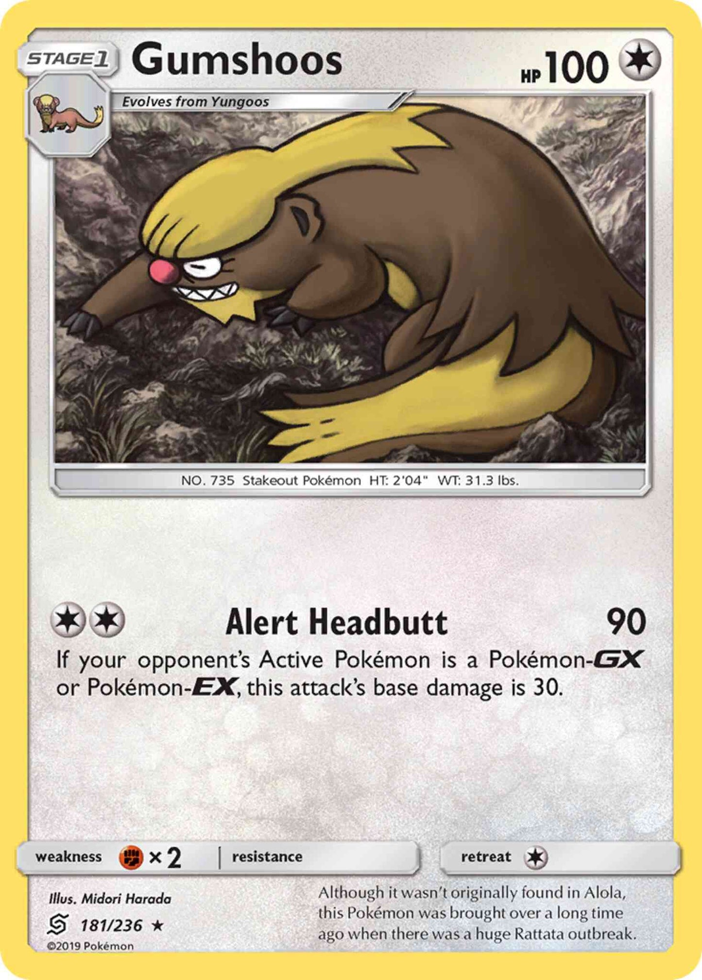Gumshoos - 181/236 - Rare [sm11-181] [Non-Holo]