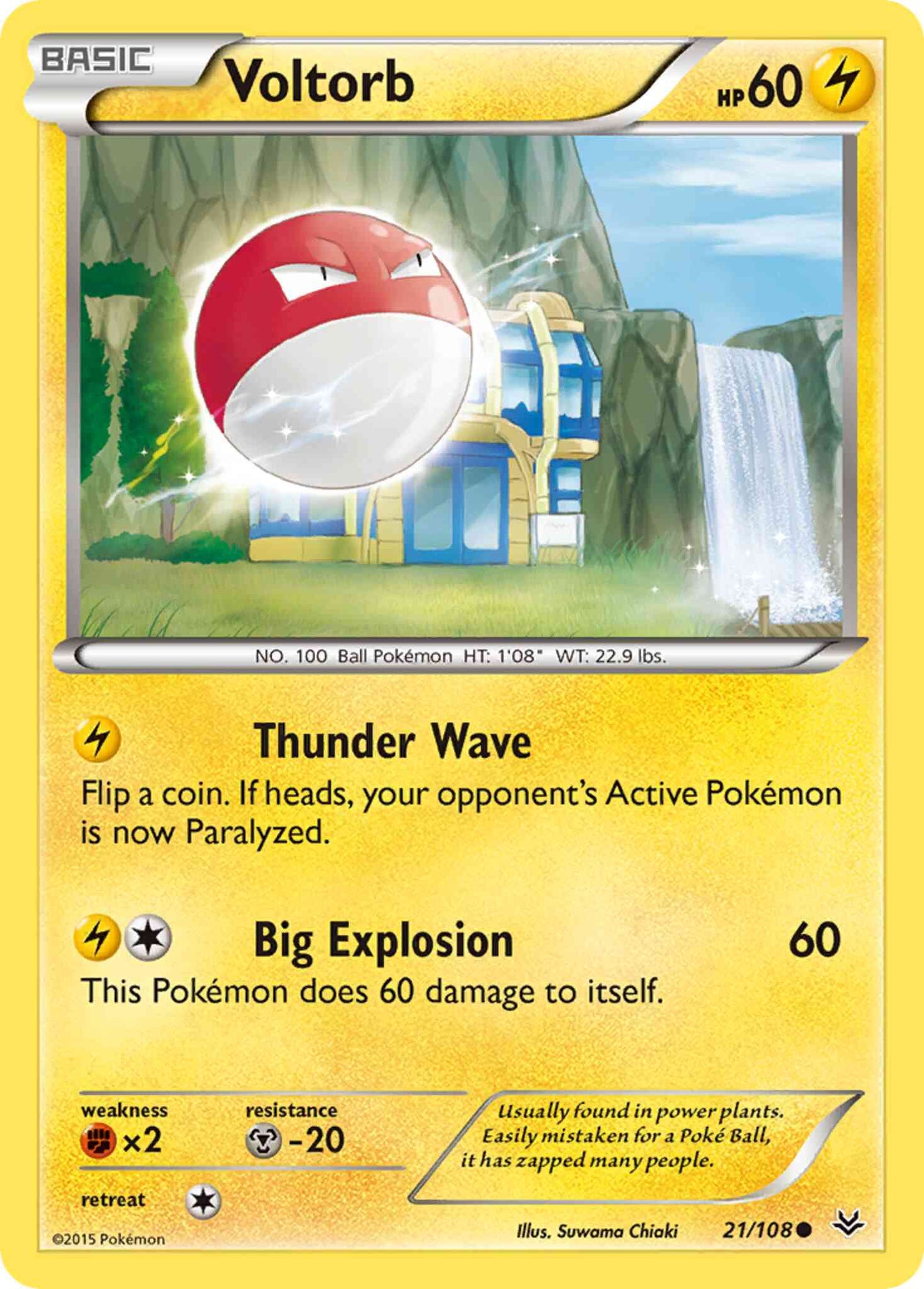 Voltorb - 21/108 - Common [xy6-21] [Reverse Holo]