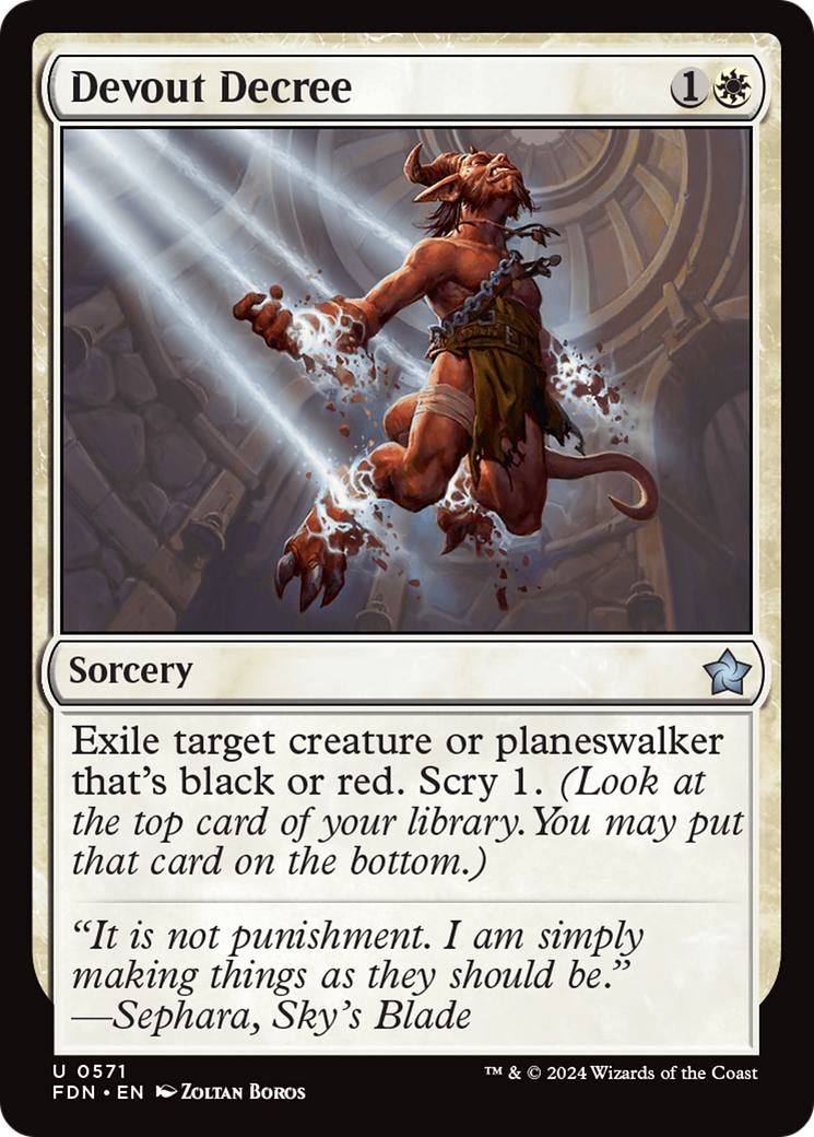 Devout Decree [571] [Foundations] [Non-Foil]