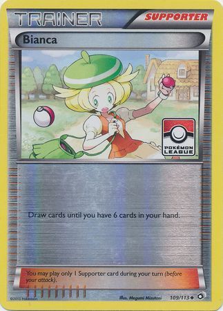 Bianca - 109/113 - Promotional - Mirror Holo Pokemon league Froakie Season 2014 [Reverse Holo]