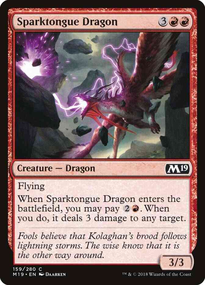 Sparktongue Dragon [159] [Core Set 2019] [Non-Foil]