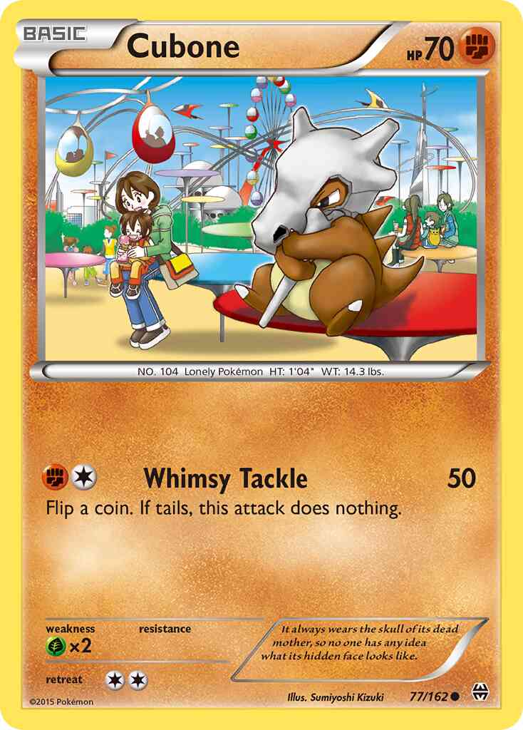 Cubone - 77/162 - Common [xy8-77] [Reverse Holo]