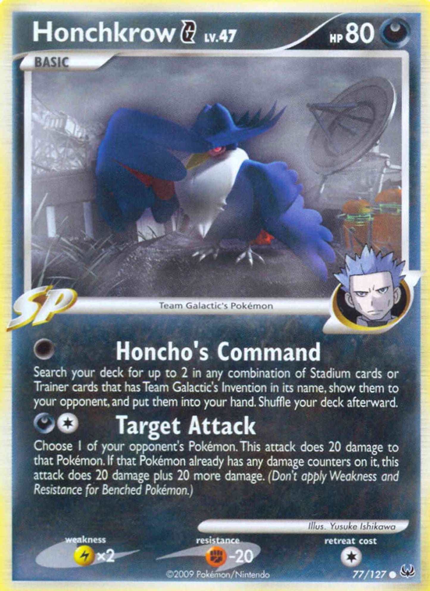 Honchkrow G - 77/127 - Common [pl1-77] [Reverse Holo]