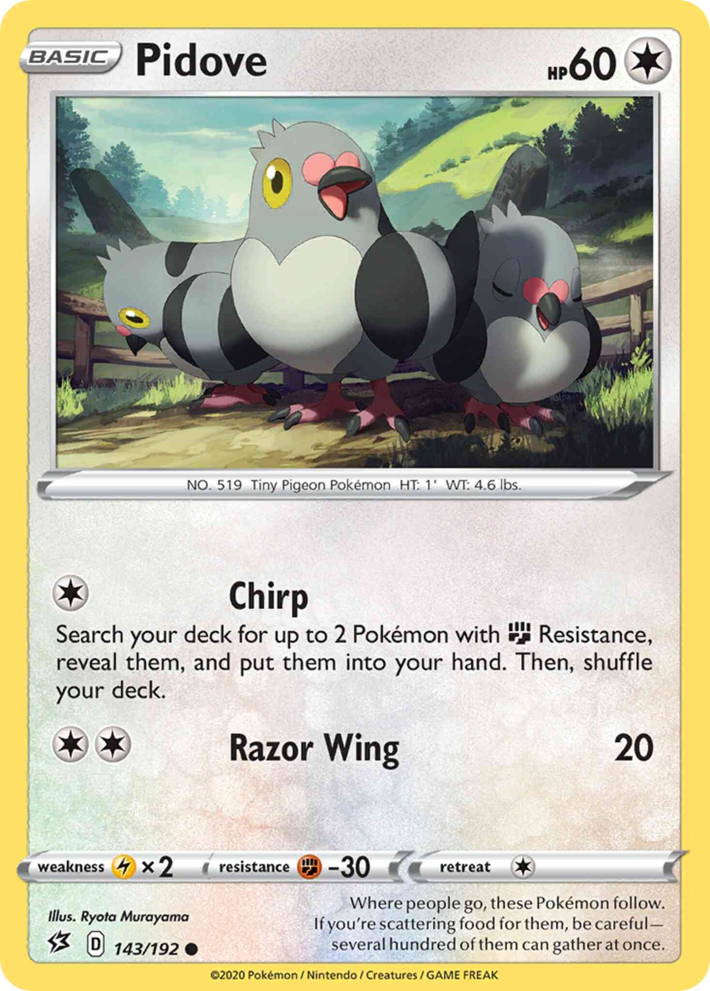 Pidove - 143/192 - Common [swsh2-143] [Reverse Holo]