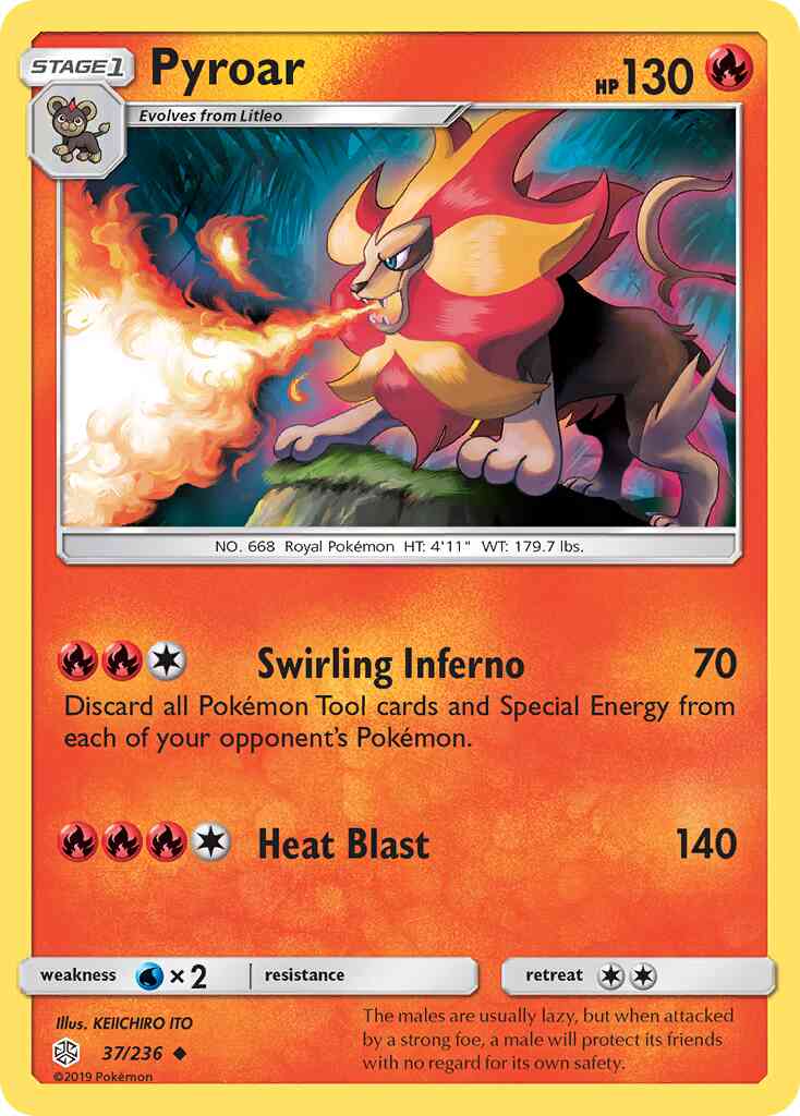 Pyroar - 37/236 - Uncommon [sm12-37] [Reverse Holo]