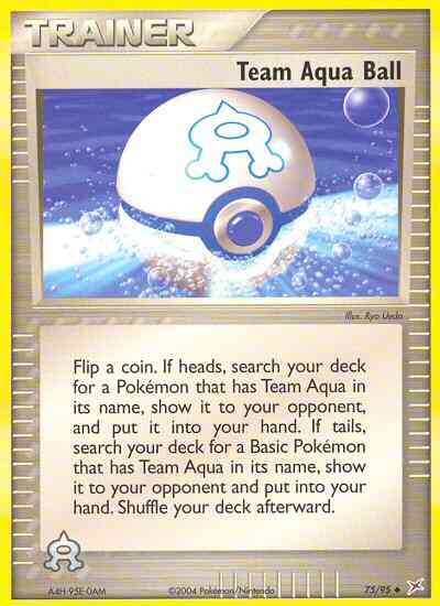 Team Aqua Ball - 75/95 - Uncommon [ex4-75] [Non-Holo]