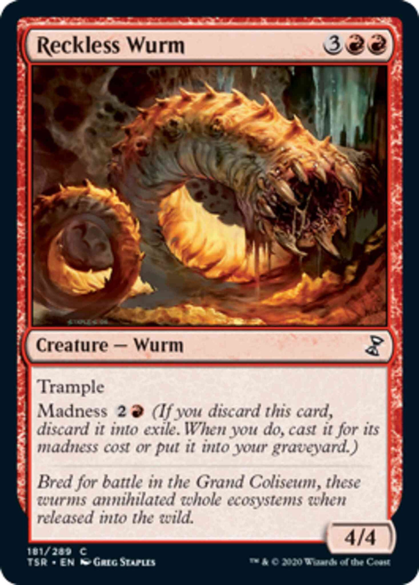 Reckless Wurm [181] [Time Spiral Remastered] [Non-Foil]