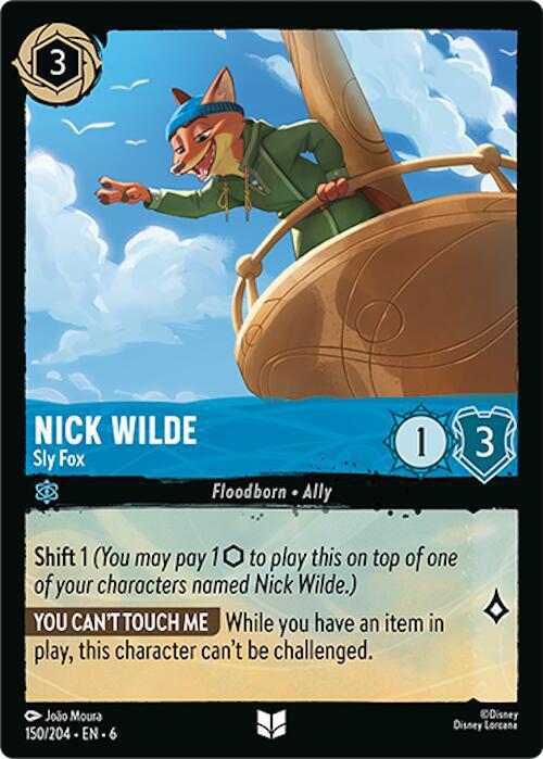 Nick Wilde - Sly Fox - 150/204 [Azurite Sea] [Non-Foil]
