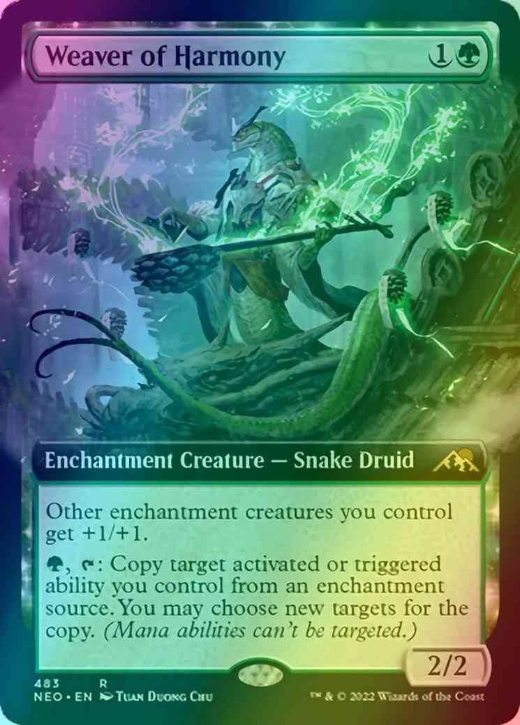 Weaver of Harmony [483] [Extended Art] [Kamigawa: Neon Dynasty] [Foil]