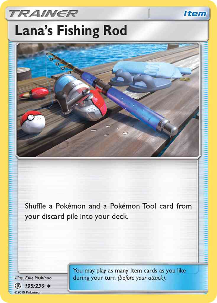 Lana's Fishing Rod - 195/236 - Uncommon [sm12-195] [Reverse Holo]