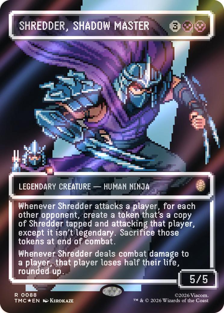 Shredder, Shadow Master [88] [Borderless] [Pixel] [Teenage Mutant Ninja Turtles Eternal] [Surge Foil]