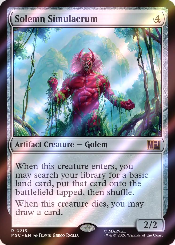 Solemn Simulacrum [215] [Marvel Super Heroes: Commander] [Surge Foil]