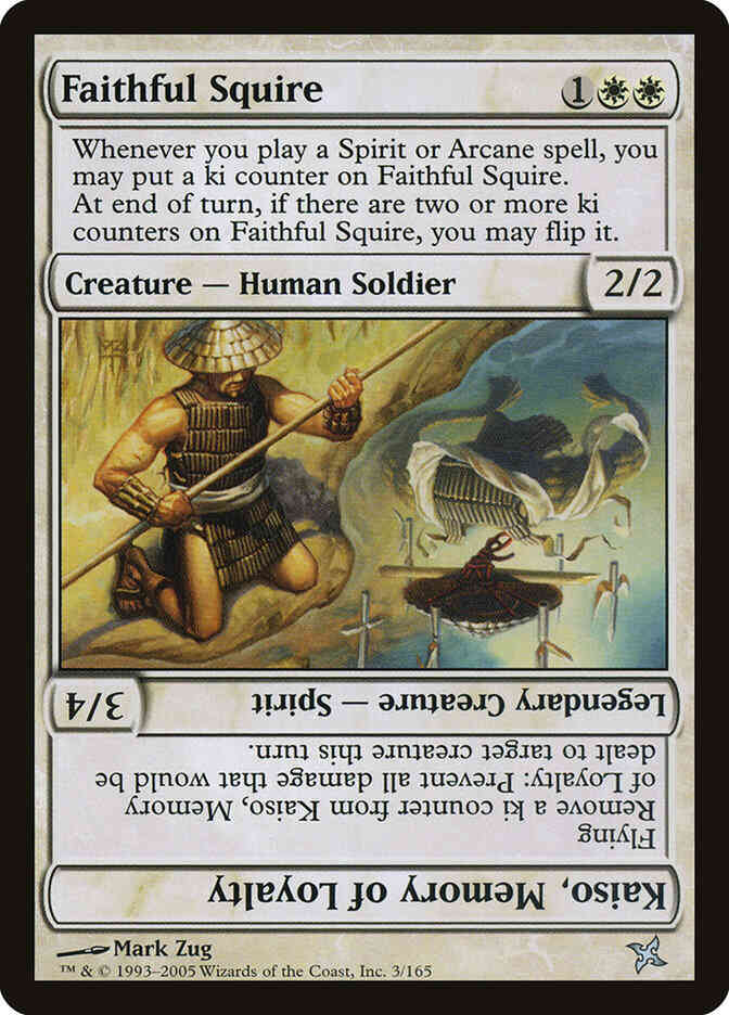 Faithful Squire // Kaiso, Memory of Loyalty [3] [Betrayers of Kamigawa] [Non-Foil]