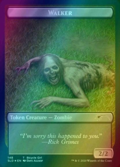 Walker Token (148) // Walker Token (149) [0148] [Full Art] [Walking Dead] [Secret Lair Drop] [Foil]