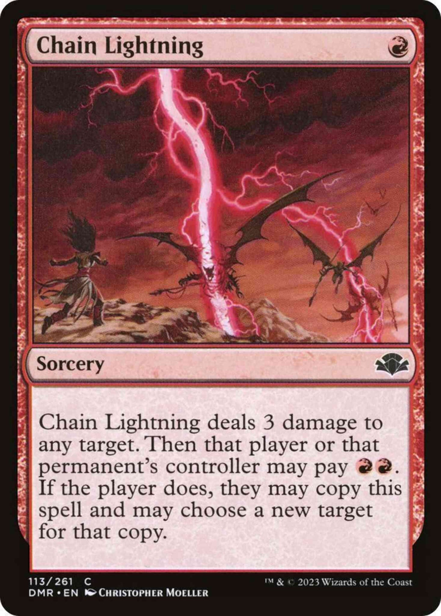 Chain Lightning [113] [Dominaria Remastered] [Non-Foil]