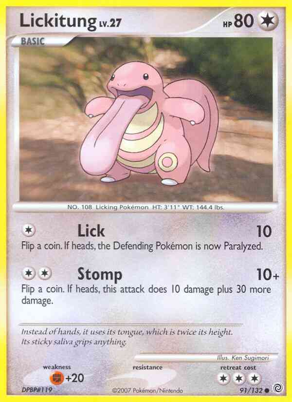 Lickitung - 91/132 - Common [dp3-91] [Reverse Holo]